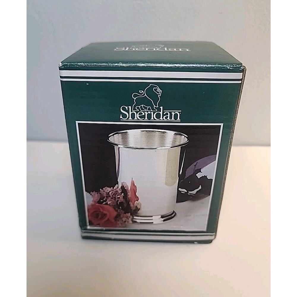 Vintage Sheridan Silverplated Mint Julep Cup 11oz #21072 Art Deco NEW